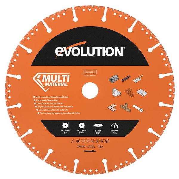 9" Segmented Edge Multi Material Cutting Diamond Blade